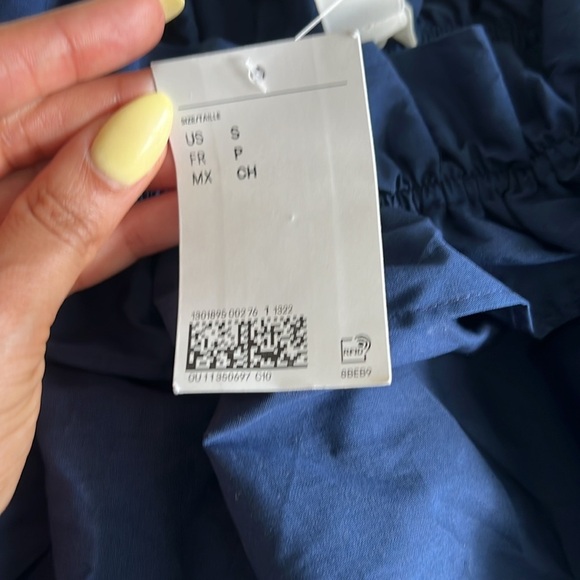 H& M Navy Blue Ruffled Mini Dress - Picture 4 of 9